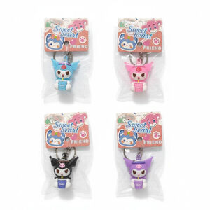 KUROMI Inspired Sanrio Character Sweetheart Friend Keychain Purse Backpack Charm